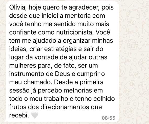 Depoimento real de aluna 8
